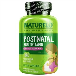 NATURELO, мультивитамины для послеродового периода для кормящих мам, 180 вегетарианских капсул