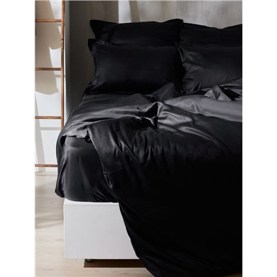 Простыня евро SL Home Tencel, 235×240 см, чёрная, тенсель