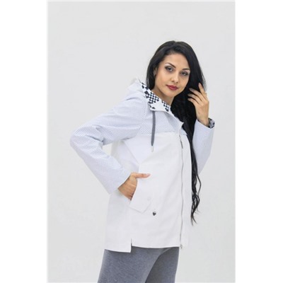 Ветровка на подкладе арт.2363 Ультра лайт Премиум (Белый_серый)