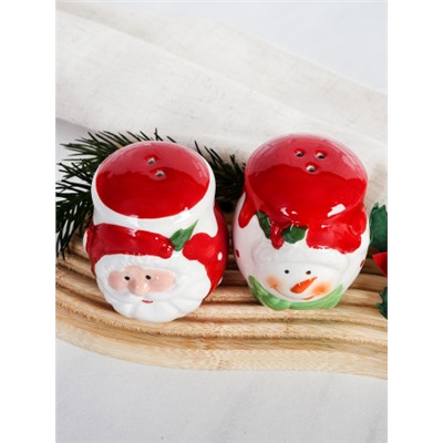 Набор для специй Дед мороз и Снеговик / B3014 /уп 96/ новогодний