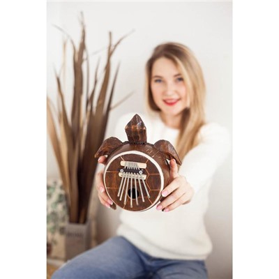 Сувенирный музыкальный инструмент Калимба «Черепаха» 23×18×7 см