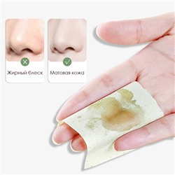 Матирующие салфетки с экстрактом зеленого чая из льняного волокна, 100 шт.