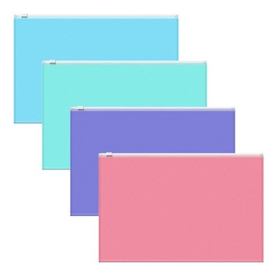 Папка на гибкой молнии B5 289х214 мм 50339 ZIP Fizzy Pastel ассорти ErichKrause