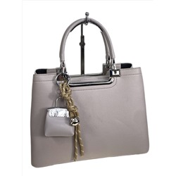 Женская сумка из искусственной кожи, цвет светло серый