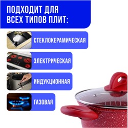 28345 Кастрюля 2,2л 20см МРАМ/КРОШ.MB(х6)