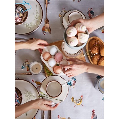 Скатерть пасхальная, Этель Chicken Ranch 220×147 см, 100% хлопок, репс 210 г/м²