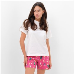 Пижама женская (футболка и шорты) KAFTAN Party time, размер 44-46