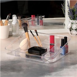 Органайзер для маникюрных/косметических принадлежностей, 8 секций, 26 × 20 × 7 см, цвет прозрачный