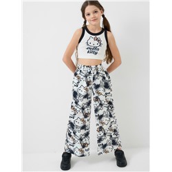 Комплект трикотажный для девочек: топ, брюки