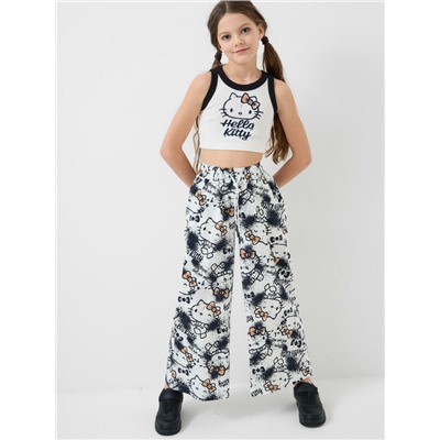 Комплект трикотажный для девочек: топ, брюки