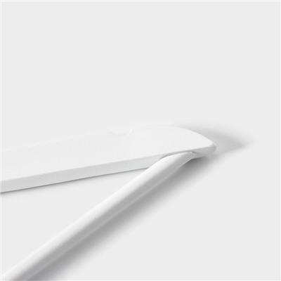 Плечики - вешалки для одежды LaDо́m Soft-Touch, 3 шт., деревянные, с перекладиной, широкие плечики, 44.5×23 см, белые