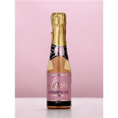 Гель для душа во флаконе шампанское Love Champagne, 250 мл, Чистое счастье