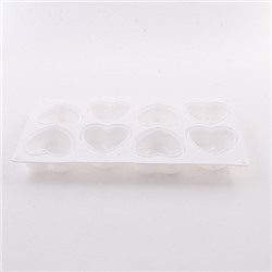 80326-286G Форма Сердце для выпечки кексов, пирожных, конфет, муссов силикон (х120).