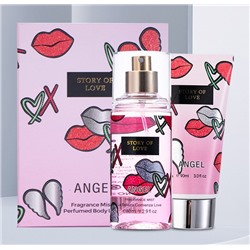 Набор парфюмированный спрей + лосьон для тела ANGEL (Розовый), 88 мл. + 90 мл.