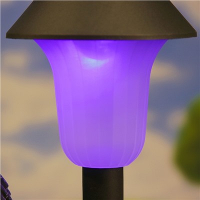 Садовая фигура - фонарь из полистоуна «Зайцы у фонаря», 28×18×34 см