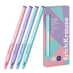 Ручка гелевая R-301 Gel Stick Pastel 0.5 мм синяя 61289 ErichKrause