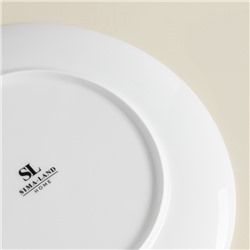 Тарелки SL Home «Каскарон», d=27 см, набор 2 шт., костяной фарфор, белые