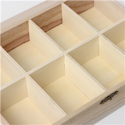 Ящик для хранения чайных пакетиков Доляна «Ахмадабад», 8 ячеек, 24.8×18×4.8 см