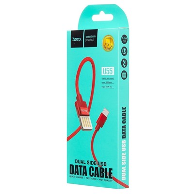Кабель USB - Type-C Hoco U55 Outstanding 12W 120см 2,4A  (red)