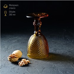 Бокал для вина Magistro «Вилеро», 280 мл, 8×16.5 см, стекло, жёлтый