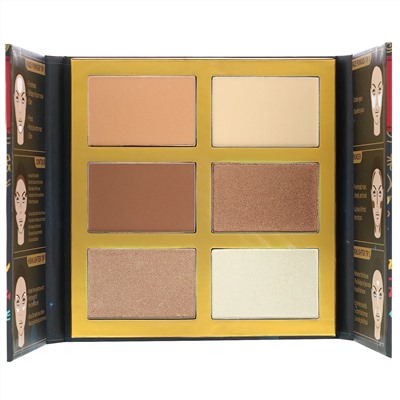J.Cat Beauty, Symphony Face Obsession, палетка хайлайтеров, контуров и бронзеров, SFO102 набор № 2, средние и темные оттенки, 27,5 г