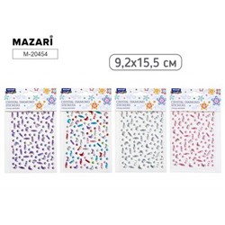 Наклейки-стразы пластиковые 9,2х15,5 см, 6 дизайнов M-20454 Mazari