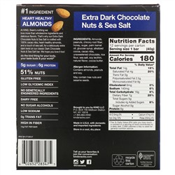 KIND Bars, Extra Dark Chocolate, Nuts & Sea Salt, 12 Bars, 1.4 oz (40 g) Each