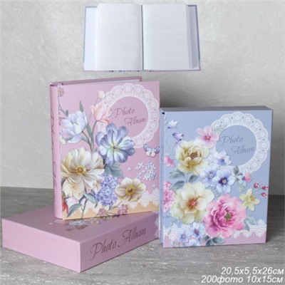 Фотоальбом 200 фото 10х15 Цветы / 9531 /уп 36 /