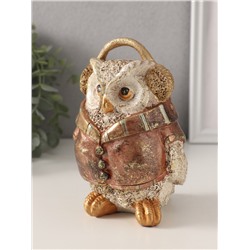 Фигурка полистоун «Сова в куртке и наушниках», 11×11×16.5 см