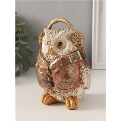 Фигурка полистоун «Сова в куртке и наушниках», 11×11×16.5 см