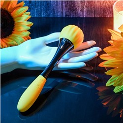 Черно-желтый двусторонний вибратор Sunflower - 20 см.