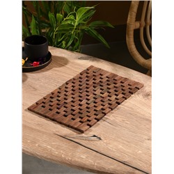 Коврик из тикового дерева, 30×20×0.7 см