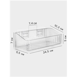 Полка для ванной настенная, прозрачная
