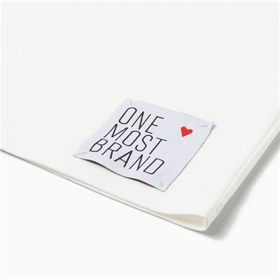 Футболка женская оверсайз с нашивкой MINAKU: One Most Brand, цвет экрю, размер 42