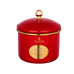 Банка для сыпучих 1л AGNESS ТЮДОР 12х9см эмаль, красный