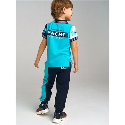 Сорочка трикотажная с воротником поло для мальчиков