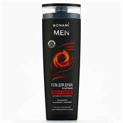Гель для душа бодрящий For men, сила и энергия, 400 мл, BONAMI