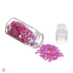 Декор для дизайна ногтей в баночках "Блёстки", 12шт, разноцветные