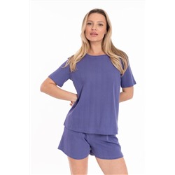 Футболка с коротким рукавом из рибаны М325436с