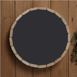 Зеркало «Бочонок», 29×29 см, в деревянной раме, круглое