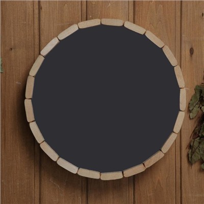 Зеркало «Бочонок», 29×29 см, в деревянной раме, круглое