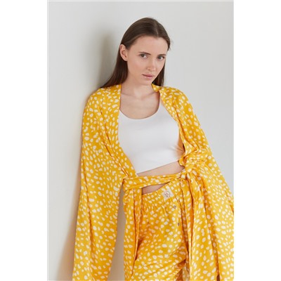 Костюм женский  SET057/02/Желтый, белый