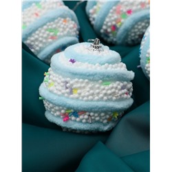 Ёлочные игрушки «Маттео», шары новогодние, d=7 см, 4 шт., голубой