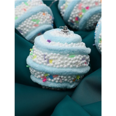 Ёлочные игрушки «Маттео», шары новогодние, d=7 см, 4 шт., голубой