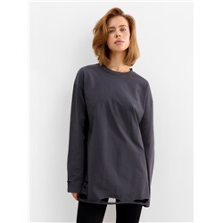 Лонгслив женский MINAKU: One Most Brand, графитовый, размер onesize