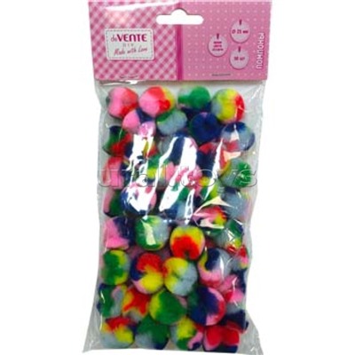 Набор помпонов для творчества "DIY" 25 мм, 50 шт, яркие цвета