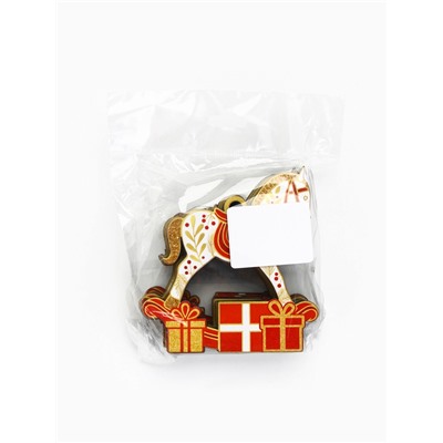 Ёлочная игрушка деревянная «Новогодний конь», набор 10 шт.