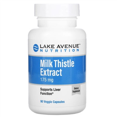 Lake Avenue Nutrition, экстракт расторопши, 175 мг, 90 растительных капсул