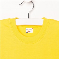 Футболка детская, рост 122 см, жёлтая
