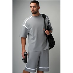 Мужской костюм оверсайз из футера двухнитки Happyfox